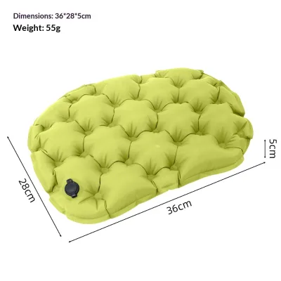 Outdoor Moisture-Proof Inflatable Cushion Camping Portable Single-Person Thickened Foldable Waterproof Office Use 75D Chunya