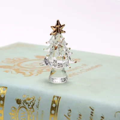 Glass Christmas Tree Solid Ornaments Romantic Holiday Atmosphere Party Christmas Decor Eco-friendly