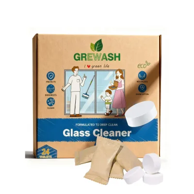 Private Label Custom Glass Cleaner Tablets Eco-Concious Non-toxic Washer Fluid Tablet Multi-function the Pill Glass Cleaner