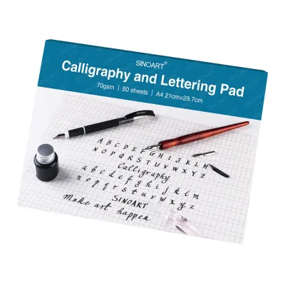 SINOART Custom Calligraphy Exercises Book Wholesale American Calligraphy Paper 70gsm 50 Sheets Calligraphy Pad