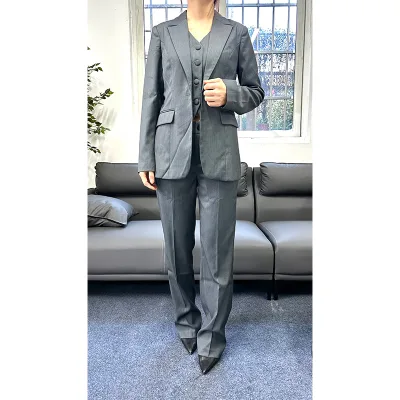 Classic Design Women Business Suits Long Sleeve Breathable Formal Suit Office Clothes