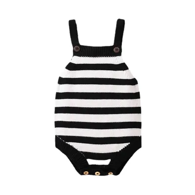 Three Colored Soft Knitted Winter Onesie for Newborns Warm Early Infant Bodysuits Button Kids Fashion Romper Baby Autumn