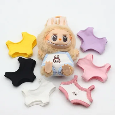 LINDA Labubu Doll Outfits,17cm Labubu Doll Vest Labubu Universal Doll Clothes Sitting Swimsuit