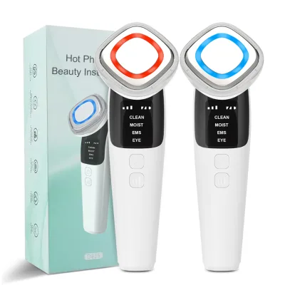 4 in 1 LED Heating Eye Warm EMSVibration V Face Lifting Wrinkle Remover Device Massager