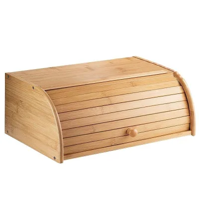 Custom Best-selling Bamboo Bread Box & Cake Portable Storage Box with Optional Patterns Suitable for Home Kitchen Use