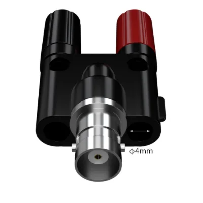 Bnc Female Jack to Dual Binding Post 1 to 2 Banana Socket Adapter Connector