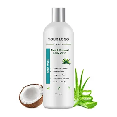 Shower Gel Organic Unscented Body Wash Exfoliating Body Whitening Products Aloe and Coconut Body Wash