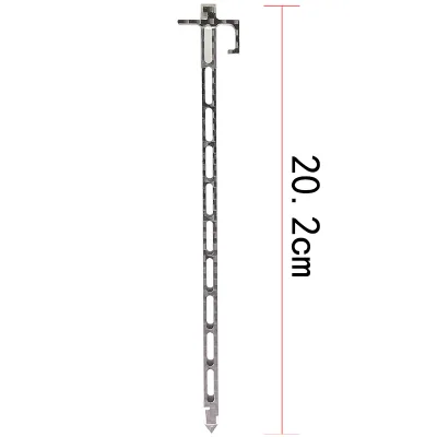 6.3g 7.95inch 20.2cm Ultralight Carbon Fiber Tent Peg with Metal Top & Bottom Black