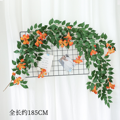 185cm Artificial Hanging Garland Artificial Greenery Flower Garland for Christmas and Halloween Indoor Hotel Office Decoration