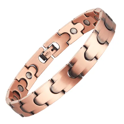 Jasmine Women's Natural Stone Red Copper Medical Bracelet Fashion Charm for Women