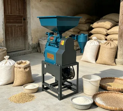 Low Power Automatic Rice Milling Machine with Uniform Stable Milling Pressure System for Complete Household Grain