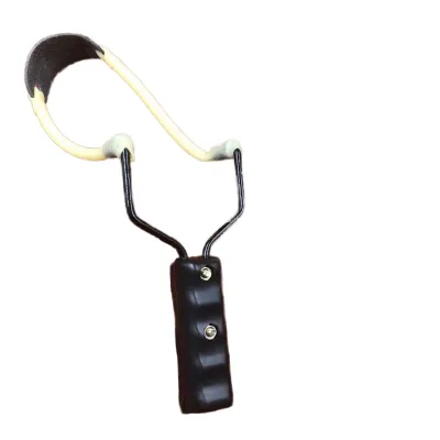 Outdoor Hunting Single Folding Slingshot Molded Leather Pouch Bow Slingshot Catapult Slingshot Accessories