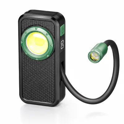 800LM COB XPG USB Rechargeable LED Work Light Adjustable Beam Flexible Gooseneck Magnetic Inspection Lamp LCD Display IP44 Rated