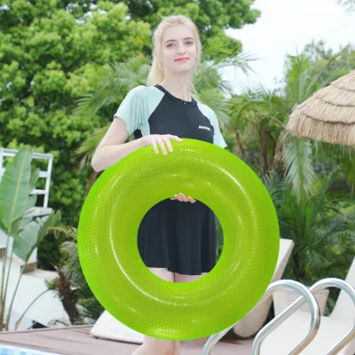 High Quality Pearl Plastic Inflatable Swim Ring Custom Logo Inflatable Swim Ring With LED Light Swimming Rings