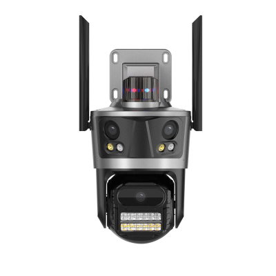 Three Lens Human Shape Detection Nighr Vision Outdoor Network Security Camera