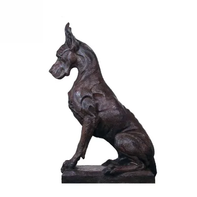 custom home Garden decoration antique metal animal large outdoor dog statue bronze sculpture for sale