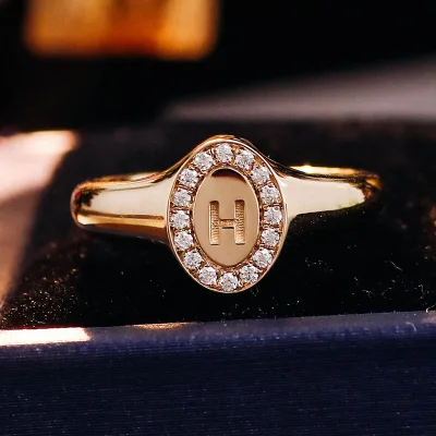 Bulk order round brilliant cut lab grown diamond men gold rings customized fine jewelry 14k yellow gold ring for daily wear