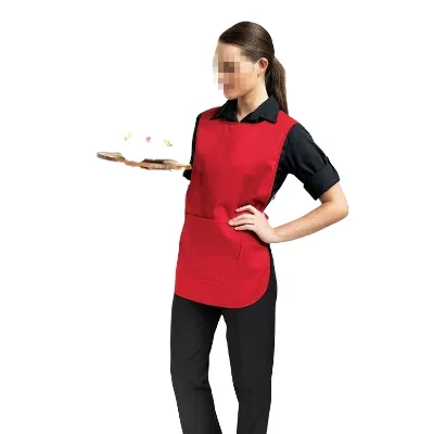 Cotton Polyester Twill Cheap Coffee Shop Staffs Cleaners Pocket Housekeeping Hotel Aprons