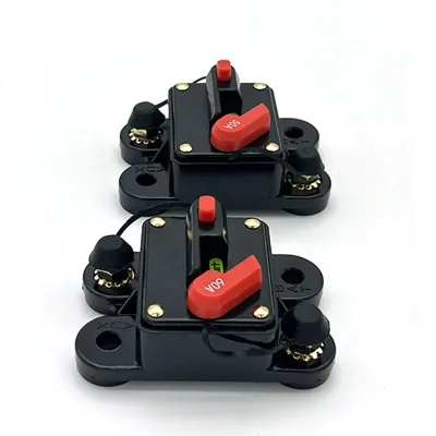 12V-24V DC Overload Protection Circuit Breaker 50A 80A 100A 150A 200A 250A 300A Manual Reset Car Audio Inline Fuse Block