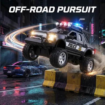 Law Enforcement Toy Trending Cool Tactical Vehicle Model Police Cruiser Friction Car With Light and Music for Collectors