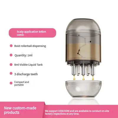 Pakiss Mini Scalp Serum Roller 8ml Manual Portable Applicator Comb
