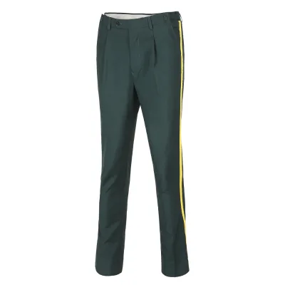 Slim Fit Yellow Trim Design Security Officer Uniform Custom Green Mens Stretch Pant