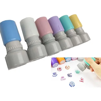 23mm QA QC Round School Stampers Teacher Stamp Mount Custom Flash Stamps
