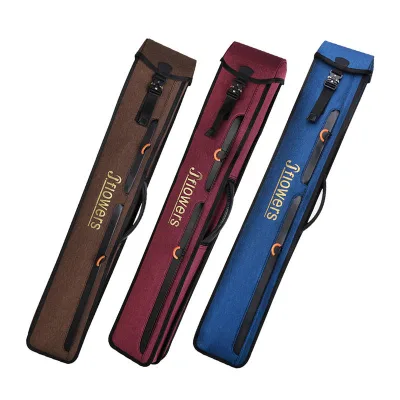 Jflower Pool Cue Case 3 Butts 5 Shafts Cue Bag 85*10*15cm Wear-resistant Waterproof Fabric Zipper Bag