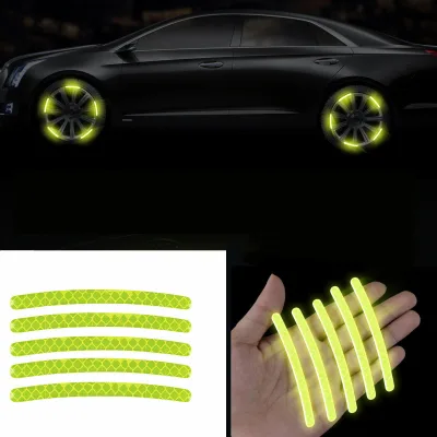 Universal Waterproof PVC Tire Decoration Reflective Car Wheel Rim Vinyl Sticker Racing Wheel Hub Decal Motorcycle Wheel Stickers