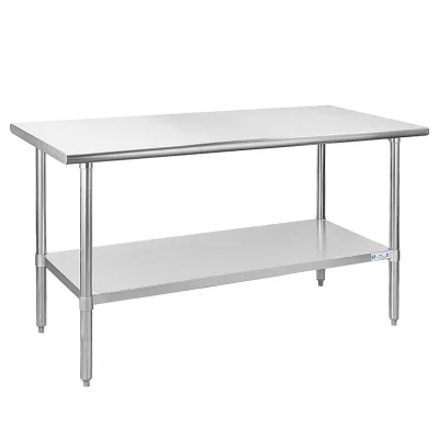 Kitchen Preparation Area OEM Order Working Table/304 Customized 2-Tier Stainless Steel Kitchen Sorting Table Manufacturer