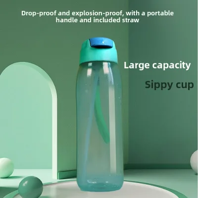 Free Shipping Drop Shipping Available 570ml Unisex Sports Portable PC Material Water Bottle Straw Carrying Strap Summer