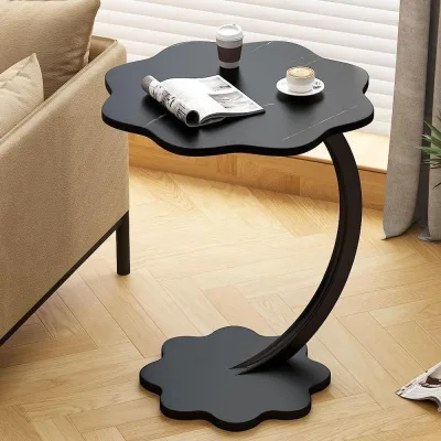VOYAGE Simple Mini Round Side Table for Living Room and Dining for Small Home and Apartment Coffee Table with Bed a Few Corners
