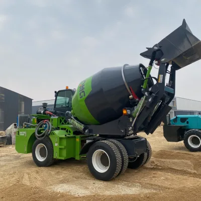 Self Loading Concrete Mixer Truck 3.5m³ Diesel Concrete Mixer Heavy Duty Deep Tread Tires Provide Strong Ground Adhesion