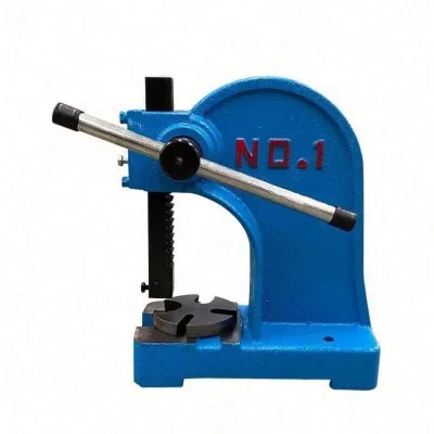 TOP 1T Manual Arbor Press Cast Iron Heavy-duty Precision Desktop Arbor Press for Stamping Bending Stretching Forming Driller