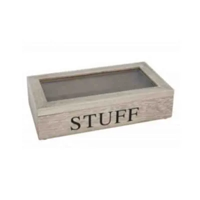 Wooden Tea Box Storage Chest Organizer Container Holder Rack With 3 Storage Compartments for Assorted Variety of Loose Tea Spice