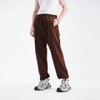 100% Cotton  Trousers Casual Fit Young Person Straight Pants Lightweight for Autumn and Spring Fashion and Comfortable Pants