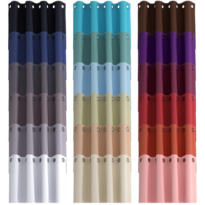 Ready Made Curtains Eyelets Curtain Blackout , Classic Home Textile Blackout Curtain