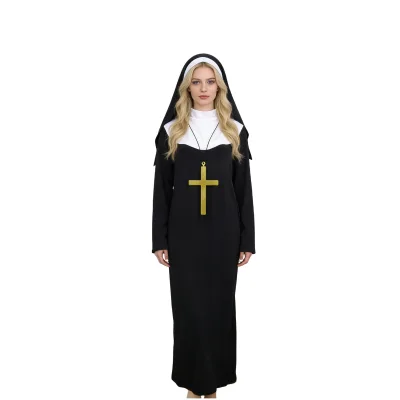 Halloween TV & Movie Costumes Western Carnival Women Long Nun Dresses Clothing Set Halloween Nun Role-Play Costumes