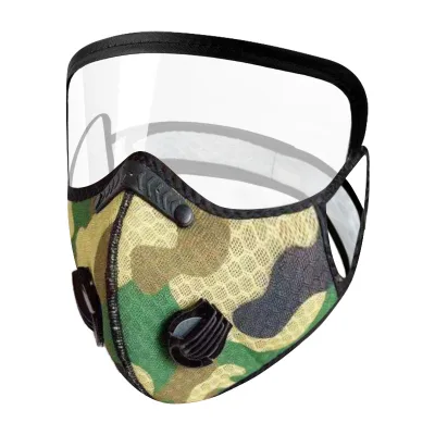 Protective Comfortable Outdoor Dustproof Cycling Mask with Windproof Lenses 5 Layer Filter Breathable Full Face Mask