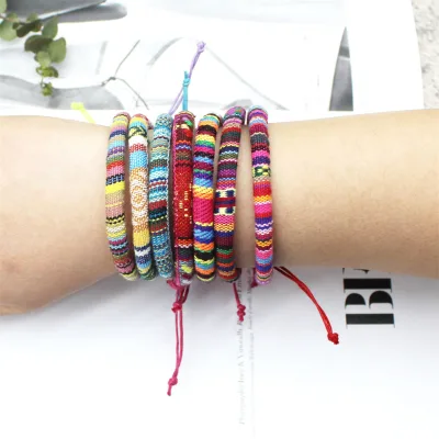 Bohemian Ethnic Style Handmade Woven Bracelet Friendship Multi-color Bracelet