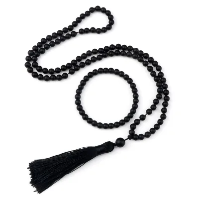 Wholesale Custom 108 Mala Beads Necklace Gemstone Wrap Prayer Beaded Healing Crystal Yoga Bracelet Meditation for Men Women