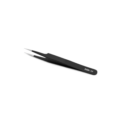 Antistatic Electroplating Nonmagnetic Stainless Steel Eyebrow Tweezers Curved Straight Design Essential Safety Tools for DIY