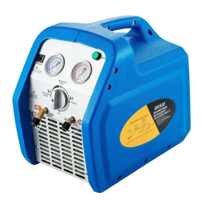 Portable Refrigerant Recovery Unit Oil-free Compressor Self-purge High Pressure Protection HVAC Service Equipment