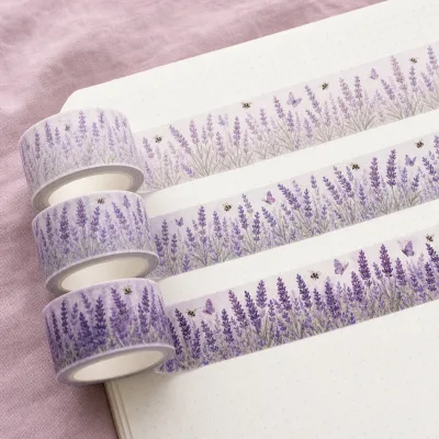 Custom Japanese Starry Night Floral Washi Tape Printing Stationery