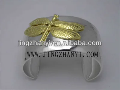 Glossy Silver and Gold Bangle
