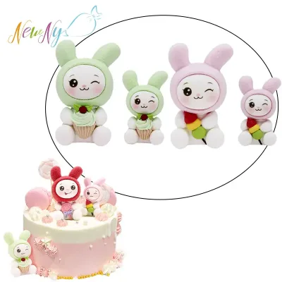 Edible Sugar Cake Decoration Manufacturer Rabbit Animal Theme Kids Cupcake Toppers Halal Certified Hard Texture