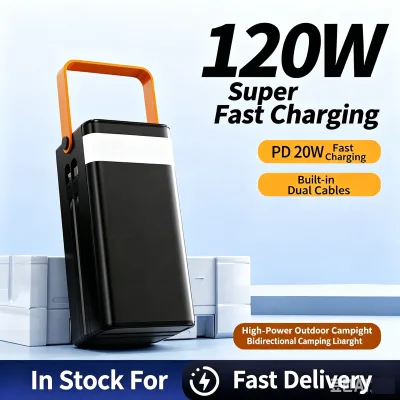 120W Portable Power Bank Station Fast Charging LED Display Battery Pack Power Bank for Phone