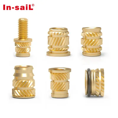 Laptop Screw in Mini Size Brass Knurled Insert Heat Staking Threaded Inserts