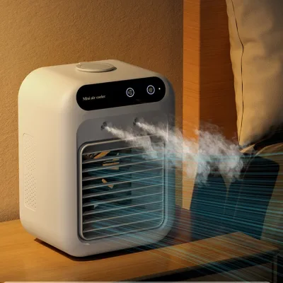 Adjustable Wind Speed Premium Air Conditioner Air Cooler Mist Fan for Kid Room Makeup Table Dormitory Daily Summer Heat