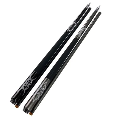 High Quality Size 21oz Carbon Fiber Cue Black Pool Cue With 13mm Tip for Sale